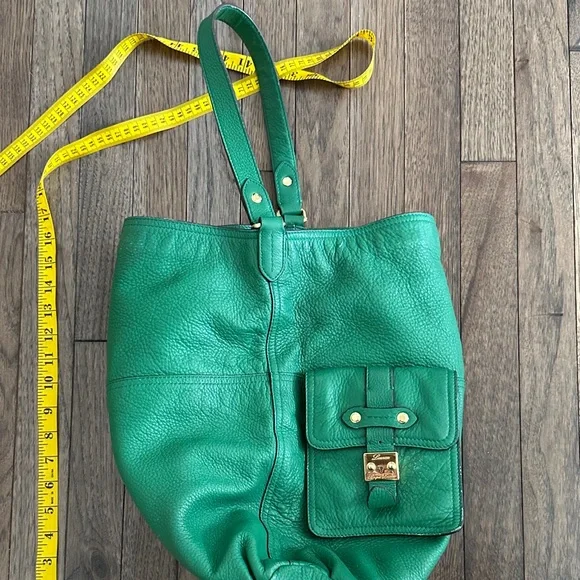 Ralph Lauren saddle bag all leather Kelly Green - Picture 7 of 9